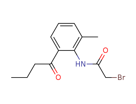 Acetamide, 2-bromo-N-[2-methyl-6-(1-oxobutyl)phenyl]-