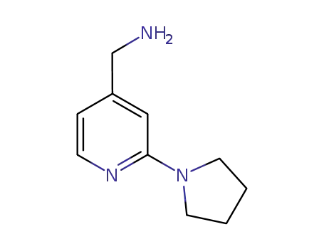 Molecular Structure of 876316-38-0 ((2-PYRROLIDIN-1-YLPYRID-4-YL)METHYLAMINE)