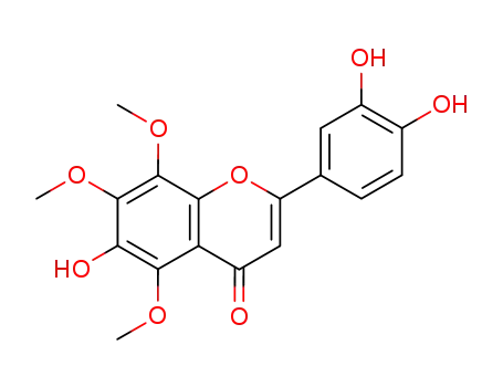 Molecular Structure of 84632-09-7 (4H-1-Benzopyran-4-one,
2-(3,4-dihydroxyphenyl)-6-hydroxy-5,7,8-trimethoxy-)