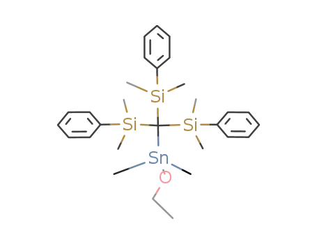 Molecular Structure of 213900-42-6 (ethoxy(dimethyl)(tris(dimethylphenylsilyl)methyl)stannane)