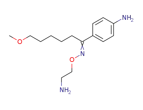 Molecular Structure of 61718-72-7 (1-Hexanone, 1-(4-aminophenyl)-6-methoxy-, O-(2-aminoethyl)oxime)