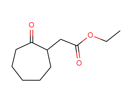Molecular Structure of 39716-30-8 (Cycloheptaneacetic acid, 2-oxo-, ethyl ester)