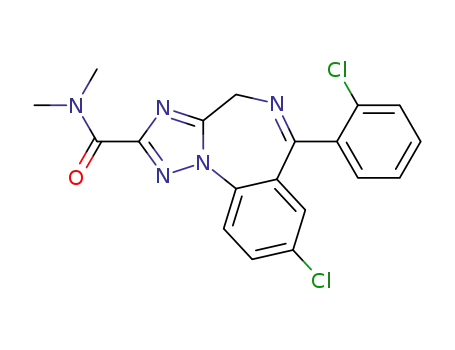 8-Chloro-6-(2-chlorophenyl)-N,N-dimethyl-4H-1,2,4-triazolo(1,5-a)(1,4)benzodiazepine-2-carboxamide