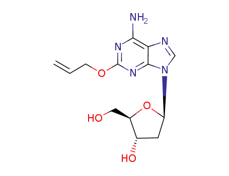 Molecular Structure of 916755-74-3 (2-allyloxy-6-amino-9-[2-deoxy-β-D-erythro-pentofuranosyl]-9H-purine)