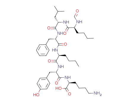 Molecular Structure of 71901-21-8 (N-FORMYL-NLE-LEU-PHE-NLE-TYR-LYS)