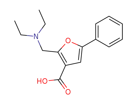 Molecular Structure of 430460-31-4 (2-DIETHYLAMINOMETHYL-5-PHENYL-FURAN-3-CARBOXYLIC ACID)