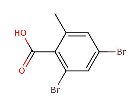 Molecular Structure of 58707-03-2 (2,4-Dibromo-6-methylbenzoic acid)