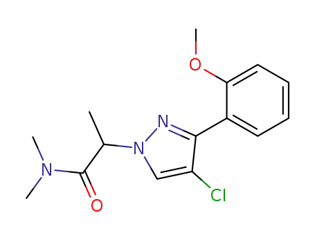 4-Chloro-N,N,α-trimethyl-3-(o-methoxyphenyl)-pyrazole-1-acetamide