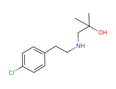 Molecular Structure of 1250917-58-8 (N-[2-(4-chlorophenyl)ethyl]-1-amino-2-methylpropanol)