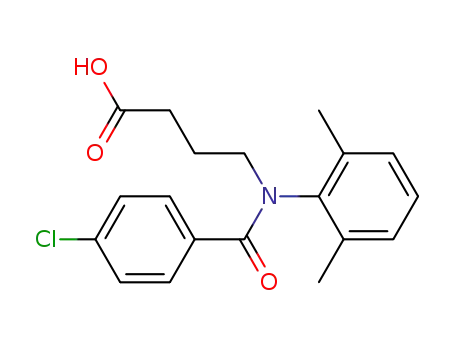 Molecular Structure of 30544-72-0 (4-[p-Chlorobenzoyl(2,6-xylyl)amino]butyric acid)