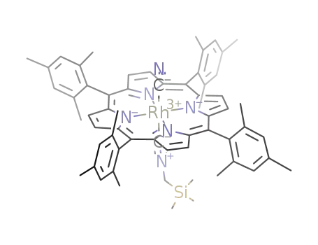 Molecular Structure of 915085-32-4 ([Rh(meso-tetramesitylporphyrinato)(CN)(CNCH<sub>2</sub>SiMe<sub>3</sub>)])
