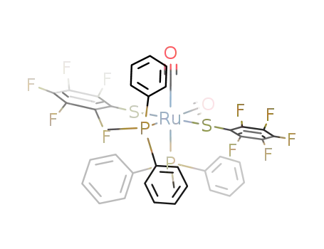 dicarbonylbis(pentafluorothiophenolato)bis(methyldiphenylphosphine)ruthenium(II)