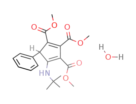Molecular Structure of 113087-70-0 (1,3-Cyclopentadiene-1,2,3-tricarboxylic acid,
4-[(1,1-dimethylethyl)amino]-5-phenyl-, trimethyl ester)