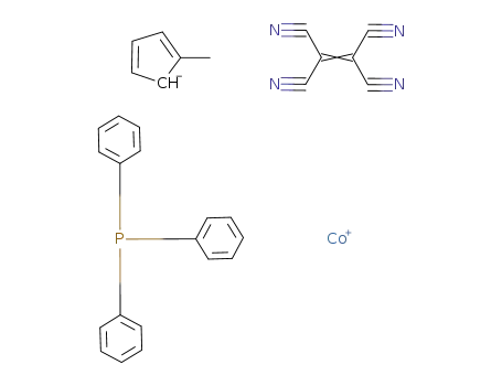 C<sub>5</sub>H<sub>4</sub>CH<sub>3</sub><sup>(1-)</sup>*Co<sup>(1+)</sup>*P(C<sub>6</sub>H<sub>5</sub>)3*(NC)2CC(CN)2=(C<sub>5</sub>H<sub>4</sub>CH<sub>3</sub>)Co[P(C<sub>6</sub>H<sub>5</sub>)3][(NC)2CC(CN)2]