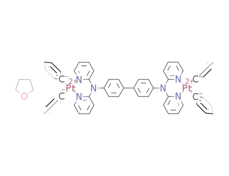 Pt<sub>2</sub>Ph<sub>4</sub>[1,4-bis(2,2'-dipyridylamino)biphenyl]*THF