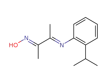 Molecular Structure of 639792-80-6 ((E,E)-2-(hydroxyimino)-3-[(2-isopropylphenyl)imino]butane)