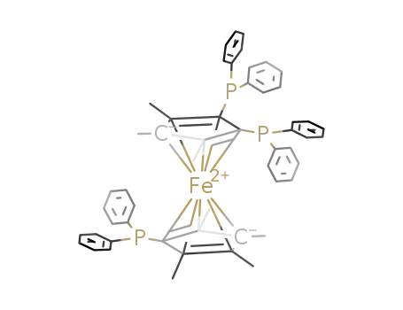((phenylphosphino)tetramethylcyclopentadienyl)Fe(1,2'-bis(diphenylphosphino)-3,4,5-trimethylcyclopentadienyl)