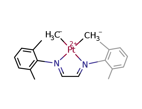 [Pt(2,6-Me<sub>2</sub>C<sub>6</sub>H<sub>3</sub>N=CHCH=N-2,6-Me<sub>2</sub>C<sub>6</sub>H<sub>3</sub>)Me<sub>2</sub>]