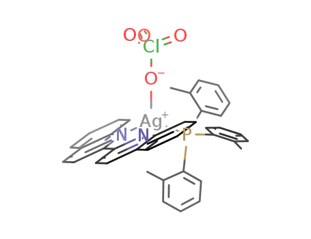 Molecular Structure of 936007-21-5 ([Ag(P(o-tolyl)3)(2,2'-biquinolyl)(ClO<sub>4</sub>)])