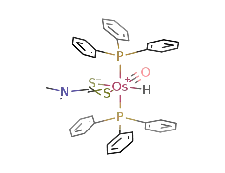 Molecular Structure of 56800-92-1 ([Os(κ2-dimethyldithiocarbamate)H(CO)(PPh3)2])
