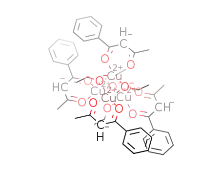 Molecular Structure of 866953-40-4 (tetrakis(benzoylactonate)tetrakis(μ-ethanlate)tetracopper(II))
