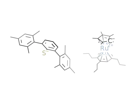 (η5-C5(CH3)5)(1,2,4-tri-n-propylbenzene)ruthenium(II)2,6-dimesitylphenyl thiolate
