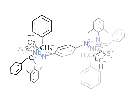 [(Nb(η5-C5H4SiMe3)(η2-PhCH2C=NC6H3Me2-2,6)CH2Ph)2(μ-1,4-NC6H4N)]