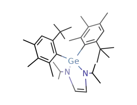 Molecular Structure of 881399-61-7 (1H-1,3,2-Diazagermole,
2,2-bis[6-(1,1-dimethylethyl)-2,3,4-trimethylphenyl]-2,3-dihydro-1,3-bis(
1-methylethyl)-)