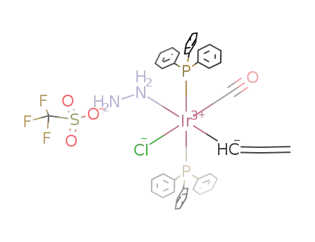 (OC-6-42)-[Ir(Cl)(PPh3)2(NH2NH2)(CO)(η(1)-CHCCH2)](OSO2CF3)