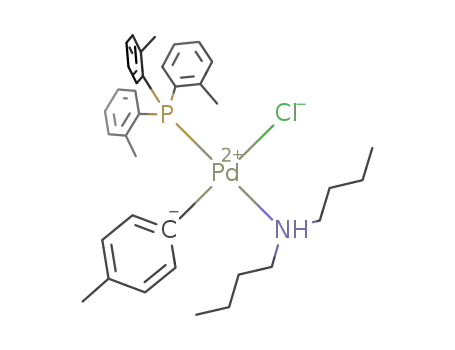 Pd(C<sub>6</sub>H<sub>4</sub>CH<sub>3</sub>)(P(C<sub>6</sub>H<sub>4</sub>CH<sub>3</sub>)3)(NH(C<sub>4</sub>H<sub>9</sub>)2)(Cl)