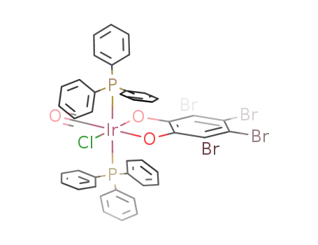 Ir(CO)Cl(P(C<sub>6</sub>H<sub>5</sub>)3)2(O<sub>2</sub>C<sub>6</sub>Br<sub>4</sub>)
