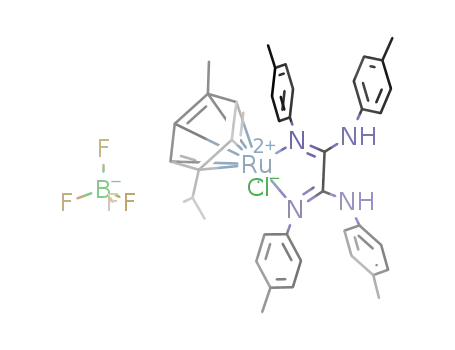 (η6-p-cymene)RuCl(tetra-p-tolyloxalic amidine) tetrafluoroborate