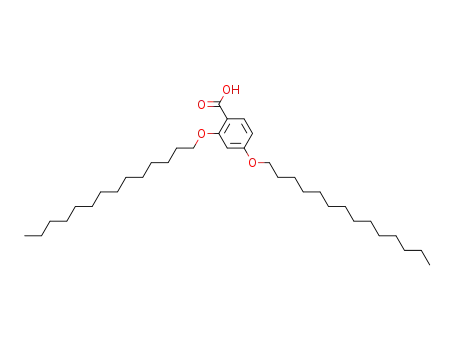 Molecular Structure of 62443-17-8 (Benzoic acid, 2,4-bis(tetradecyloxy)-)
