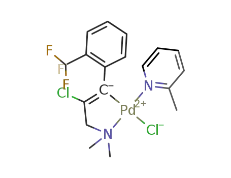 PdC<sub>6</sub>H<sub>4</sub>CF<sub>3</sub>C<sub>2</sub>ClCH<sub>2</sub>N(CH<sub>3</sub>)2ClC<sub>5</sub>H<sub>4</sub>CH<sub>3</sub>N