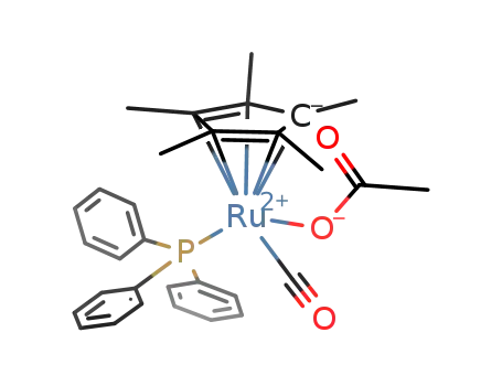 (pentamethylcyclopentadienyl)Ru(η(1)-O2CMe)(PPh3)(CO)