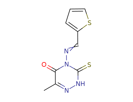 6-Methyl-4-[(E)-(2-thienylmethylene)amino]-3-thioxo-3,4-dihydro-1,2,4-triazin-5(2H)-one
