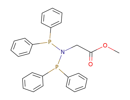 Molecular Structure of 60048-75-1 (Glycine, N,N-bis(diphenylphosphino)-, methyl ester)