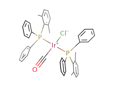 Molecular Structure of 521916-35-8 ([IrCl(CO)(diphenyl(2,6-dimethylphenyl)phosphine)2])