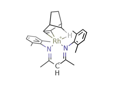 [Rh((CH<sub>3</sub>)2H<sub>3</sub>C<sub>6</sub>NC(CH<sub>3</sub>)CHC(CH<sub>3</sub>)NC<sub>6</sub>H<sub>3</sub>(CH<sub>3</sub>)2)(C<sub>7</sub>H<sub>10</sub>)]
