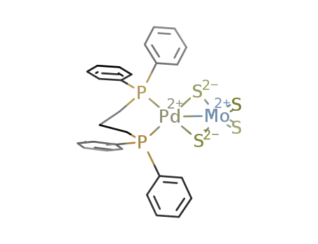 Molecular Structure of 289908-62-9 ([MoS<sub>4</sub>Pd(1,3-bis(diphenylphosphino)propane)])