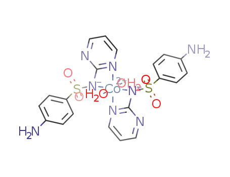 Molecular Structure of 905593-88-6 ([cobalt(II)(sulfadiazine(-1H))2(H<sub>2</sub>O)2])