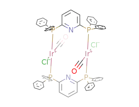 Molecular Structure of 220548-41-4 ([Ir<sub>2</sub>Cl<sub>2</sub>(CO)2(((C<sub>6</sub>H<sub>5</sub>)2P)2C<sub>5</sub>H<sub>3</sub>N)2])