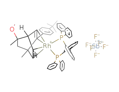 Rh(2-(4-tert-butyl-phenyl)-8-methoxy-1,8-dimethylbicyclo[2.2.2]octa-2,5-diene)((S)-2,2'-bis(diphenylphosphino)-1,1'-biphenyl)SbF<sub>6</sub>