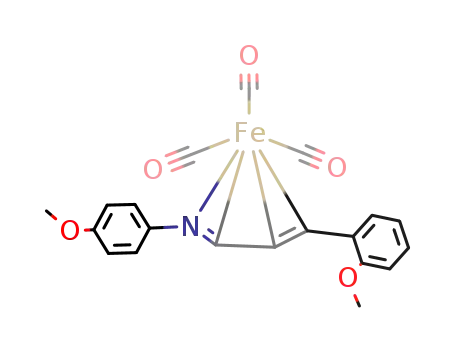 tricarbonyl[(1-4-η)-1-(4-methoxyphenyl)-4-(2-methoxyphenyl)-1-azabuta-1,3-diene]iron