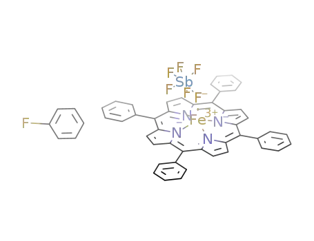 tetraphenylporphyriniron(III) hexafluoroantimonate fluorobenzene solvate