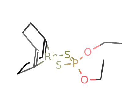 Molecular Structure of 85253-22-1 ({(η-cycloocta-1,5-diene)-rhodium(I)-(S2P(OC2H5)2)})