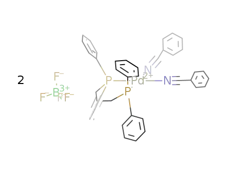 Molecular Structure of 175079-12-6 ([Pd(dppp)(PhCN)2](BF4)2)