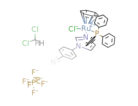 [(η6-C6H6)RuCl(1-(4-cyanophenyl)imidazole)PPh3]PF6*CH2Cl2
