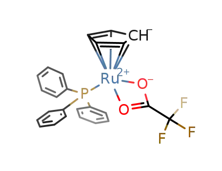 (cyclopentadienyl)Ru(η(2)-O2CCF3)(PPh3)
