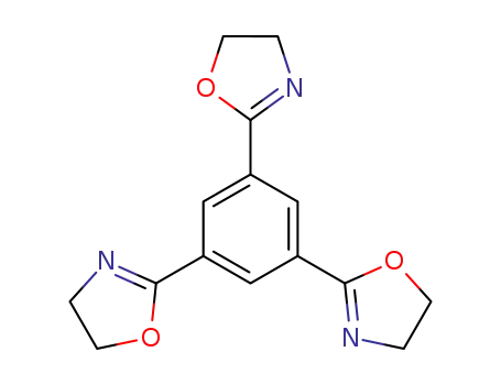 Molecular Structure of 75953-88-7 (Oxazole, 2,2',2''-(1,3,5-benzenetriyl)tris[4,5-dihydro-)